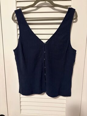 Gentle Fawn never been worn Women's Navy Button-Back Tank Top